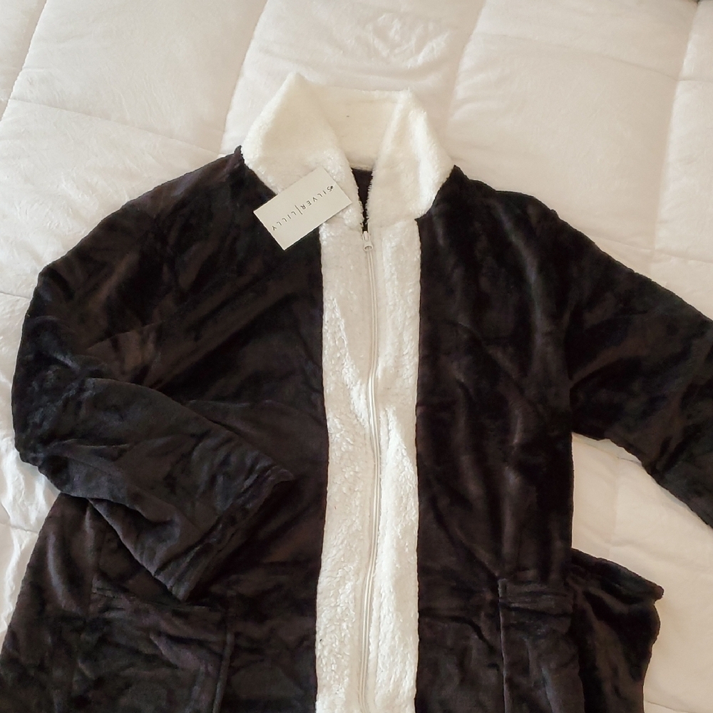 Silver Lilly Black and White Jacket